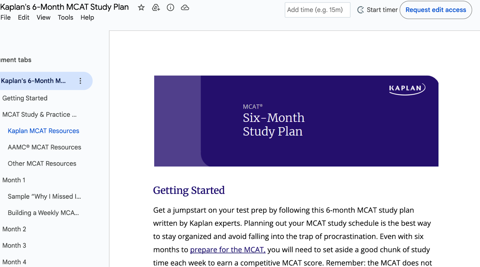 kaplan 6 month study plan